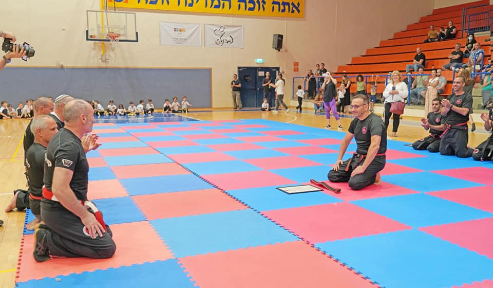 Belt ceremony for Eliran Cohen (trainer of the TKM branch in New York, USA), Roy Tuina, Amit Sharabi and Roy Shoshani